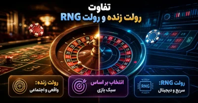 تفاوت رولت زنده و رولت RNG چیست؟ مقایسه کامل دو مدل